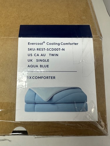 Rest Evercool Aqua Blue Ultra-Soft Cooling Comforter Blanket For Hot Sleepers