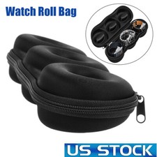 Travel Watch Roll Case Holder 3Slot Wristwatch Display Box Watches Storage Bag K