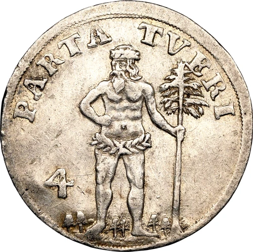 1717 HH German States Brunswick Wolfenbuttel 4 Mariengroschen NGC AU Det Germany