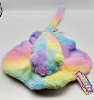 Stingray Plush Fish 22'' Fiesta Rainbow Sherbet Pastel Colors- NWT