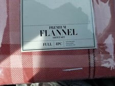 Ienjoy Full Red Flannel Sheet Set