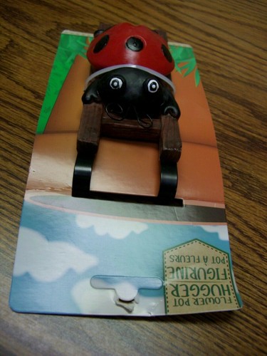 Lady Bug Multi-color Ceramic Flower Pot Huggers/5.5" Tall - Picture 12 of 12