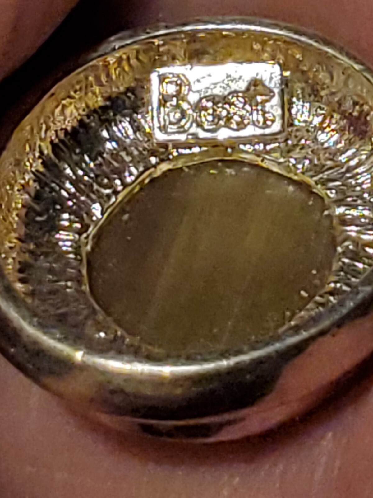 Signed BEST Silvertone Multi Colored Design Butto… - image 6