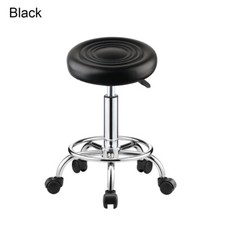 Dressing Table Stool Leather Round Makeup Vanity Seat Chair MetalLegs Adjustable