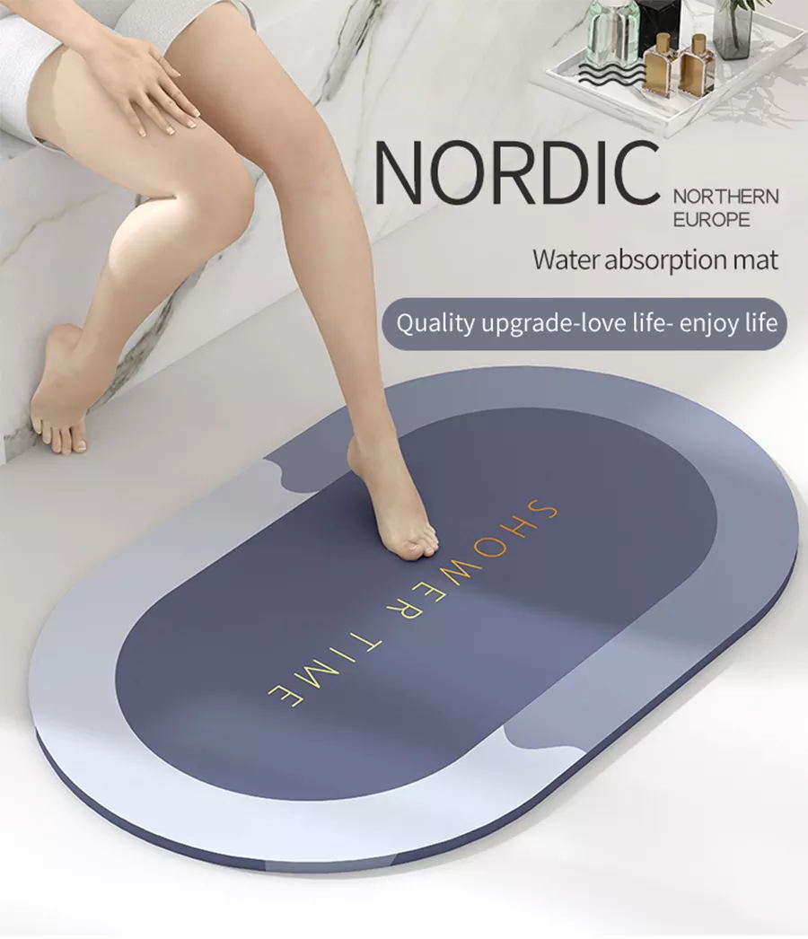 Super Absorbent Floor Mat Soft QuickDrying NonSlip Diatom Mud Bath