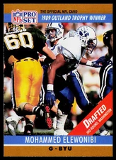 Mohammed Elewonibi, 1990 Pro Set, #20, Washington Redskins, RC