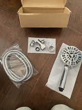 Hand held or mount shower head   new chrome finish includes installation parts