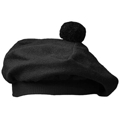 Chapeau Tam O'Shanter Écossais Traditionnel En Laine - Tartan Bleu Ramsay Avec Pompon - Large/X-Large