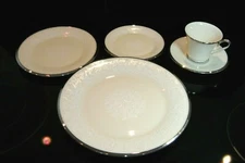 LENOX MOONSPUN CHINA, Gorgeous White on Ivory w/ Platinum Trim; each from $9.95