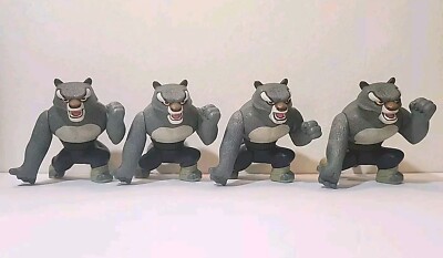 4pc McDonald's Kung Fu Panda TAI LUNG Leopard Villian Happy