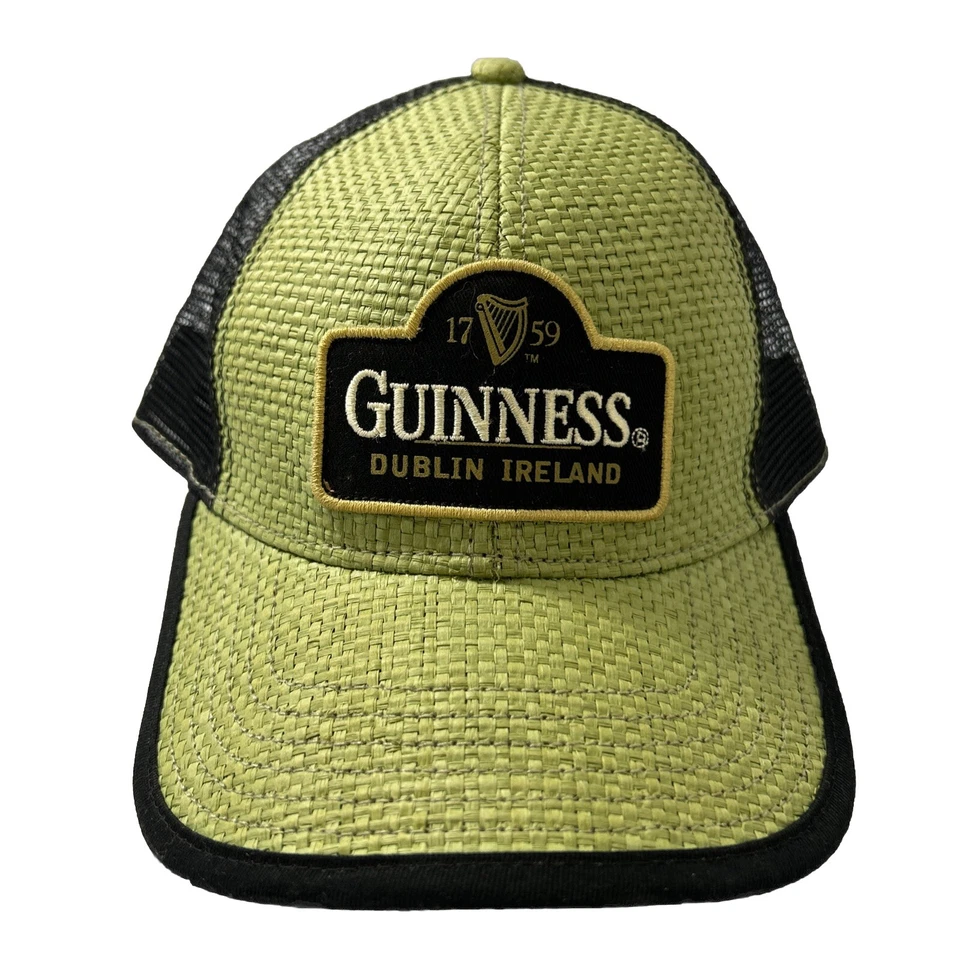 Gorra de cerveza Guinness sombrero Dublín Irlanda Bio-Domes tocado paja papel trasero a presión Foto 2 de 4