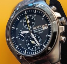 Orologio SEIKO Sportura Cronografo Titanio Uomo 7T62 Chronograph Alarm Sapphire