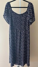 Gray By Grayson Social Women's Multicolor Floral Smocked Maxi Dress Plus Size 1X