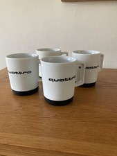 4 Rare Audi Quattro Sports mugs rubber tyre tread base motorsports rally classic