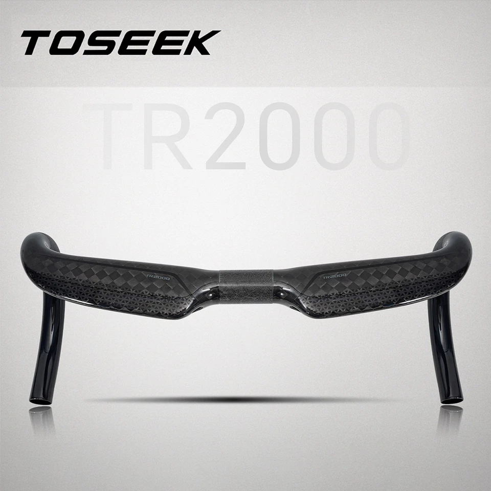 Manillar de bicicleta de fibra de carbono 8K carreras bicicleta de carretera manillar barra de caída 31,8 - 400 mm Foto 4 de 4