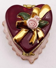 Blue Sky Clayworks Heather Goldminc You’ve Taken My Heart Trinket Box 2002 2"