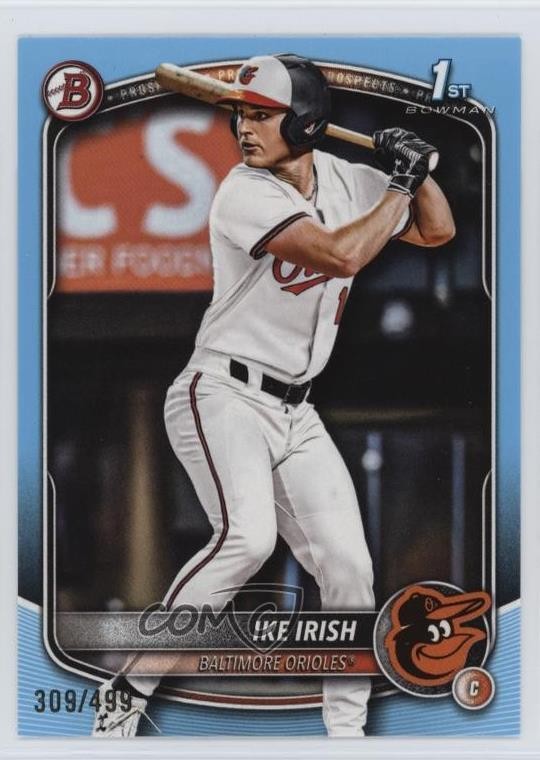 2025 Bowman Draft Sky Blue 309/499 Ike Irish #BD-16 1n9c