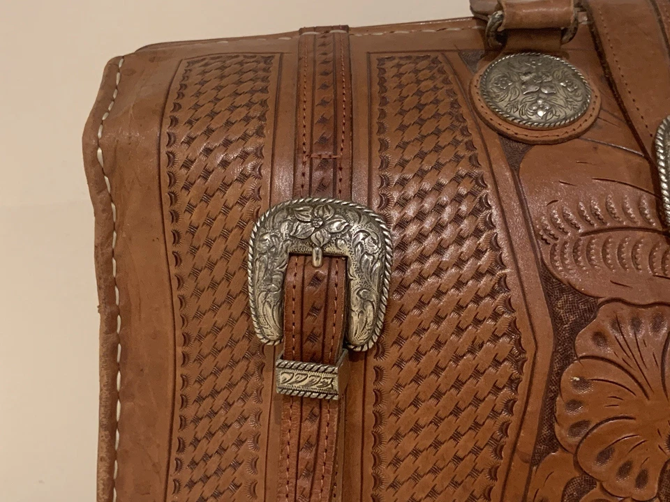Maletín vintage de cuero American West  Foto 3 de 4