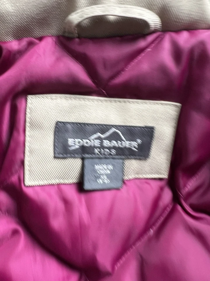 Chaqueta Eddie Bauer Niños XS (5/6) Marrón EB550 Plumón Relleno Abrigo Abombado Exterior Foto 4 de 4