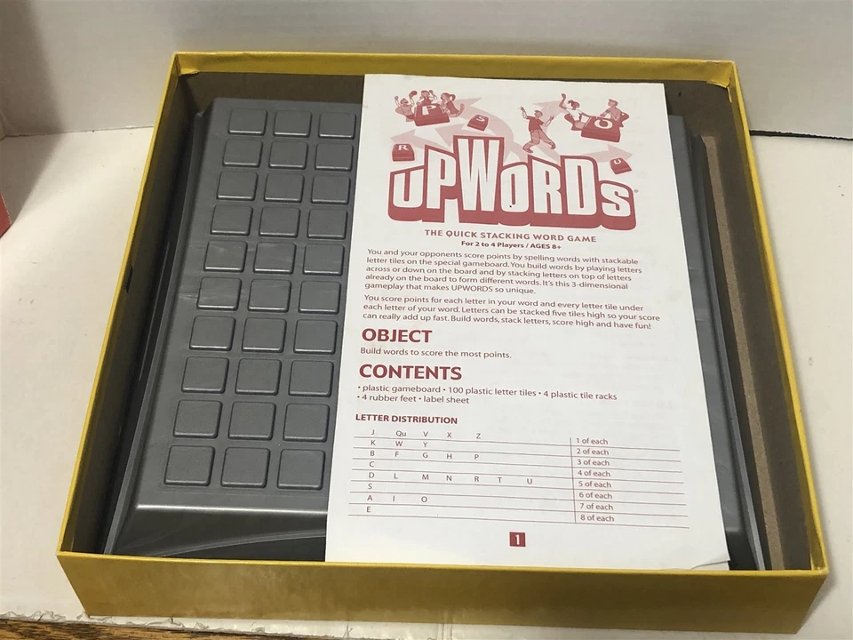 Upwords Quick Stacking Word Game Includes Sudoku Parker Bros  - Image 2 of 4