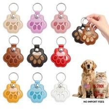 9 Pcs Dog Hair Storage Keychain, Leather Pet Memorial Keepsake Key Chain for
