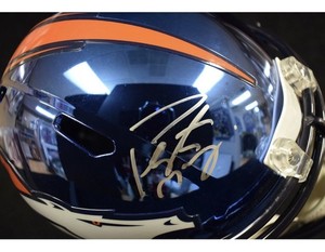 Peyton Manning signed chrome full size helmet 