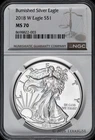 2018-W $1 Burnished Silver American Eagle NGC MS70