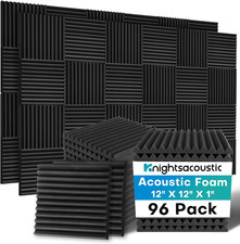 96 Pack Sound Proof Foam Panels for Walls, 1 X 12 X 12 Inches Acoustic Foam Pane