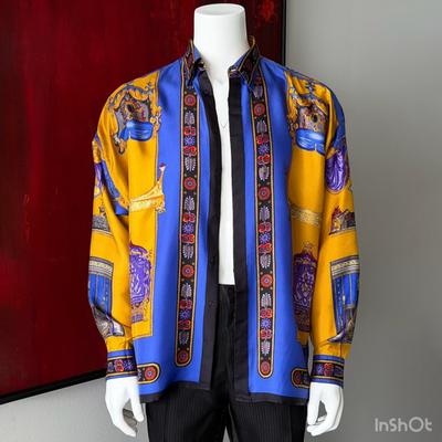 GIANNI VERSACE silk shirt Percier and Fontaine size 52 from F/W