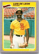 ⚾ 1985 Fleer #29 Luis DeLeon San Diego Padres