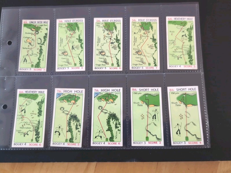 1934 Churchman Can You Beat The Bogey At St Andrews Golf  Cards 10 Cards.