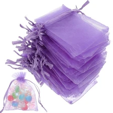 50Pcs gift bags Portable Small Organza Bags Drawstring Bags Drawstring Gift