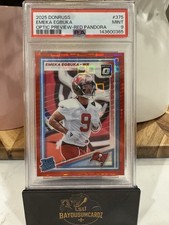 2261 Emeka Egbuka 2025 Donruss Optic Preview #375 Red Pandora RC Rated PSA 9