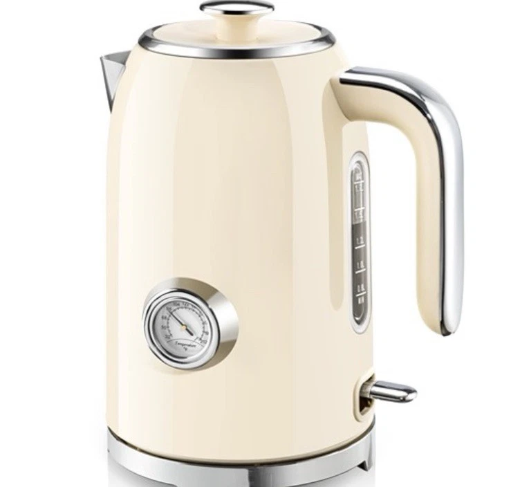 Retro Electric Kettle, 1.7L Stainless Steel Tea Kettle 1500W BPA Free Beige
Opens in a new window or