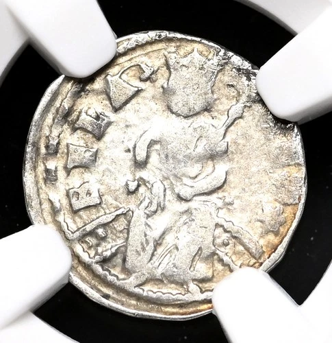 MEDIEVAL HUNGARY. Bela IV. 1235-1270. Silver Denar, NGC XF40