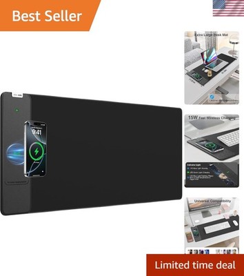 Gamer's Essential 2-in-1 Mouse Pad - 15W Wireless Charging & XL Size 31.5''x11.8''