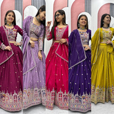 New Presenting Vichitra Lehenga Choli With Designer Dupatta For Wedding Wear