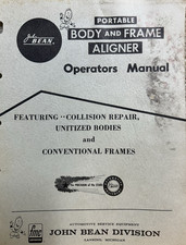 John Bean Portable Body And Frame Aligner Operators Manual Collision Repair John Bean Portable Body And Frame Aligner Operators Manual Collision Repair