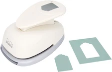 Bira 2 inch Price Tag Lever Action Craft Punch for Paper Crafting off-white 