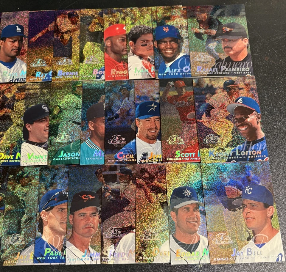 1997 Flair Showcase Row 0 cards x38pcs NO DUPES! Set Builders Dream MLB Baseball Foto 4 de 4