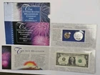 2000 Coin & Currency Millennium Set Silver Eagle Sacagawea $1 & 2000 $1 Note