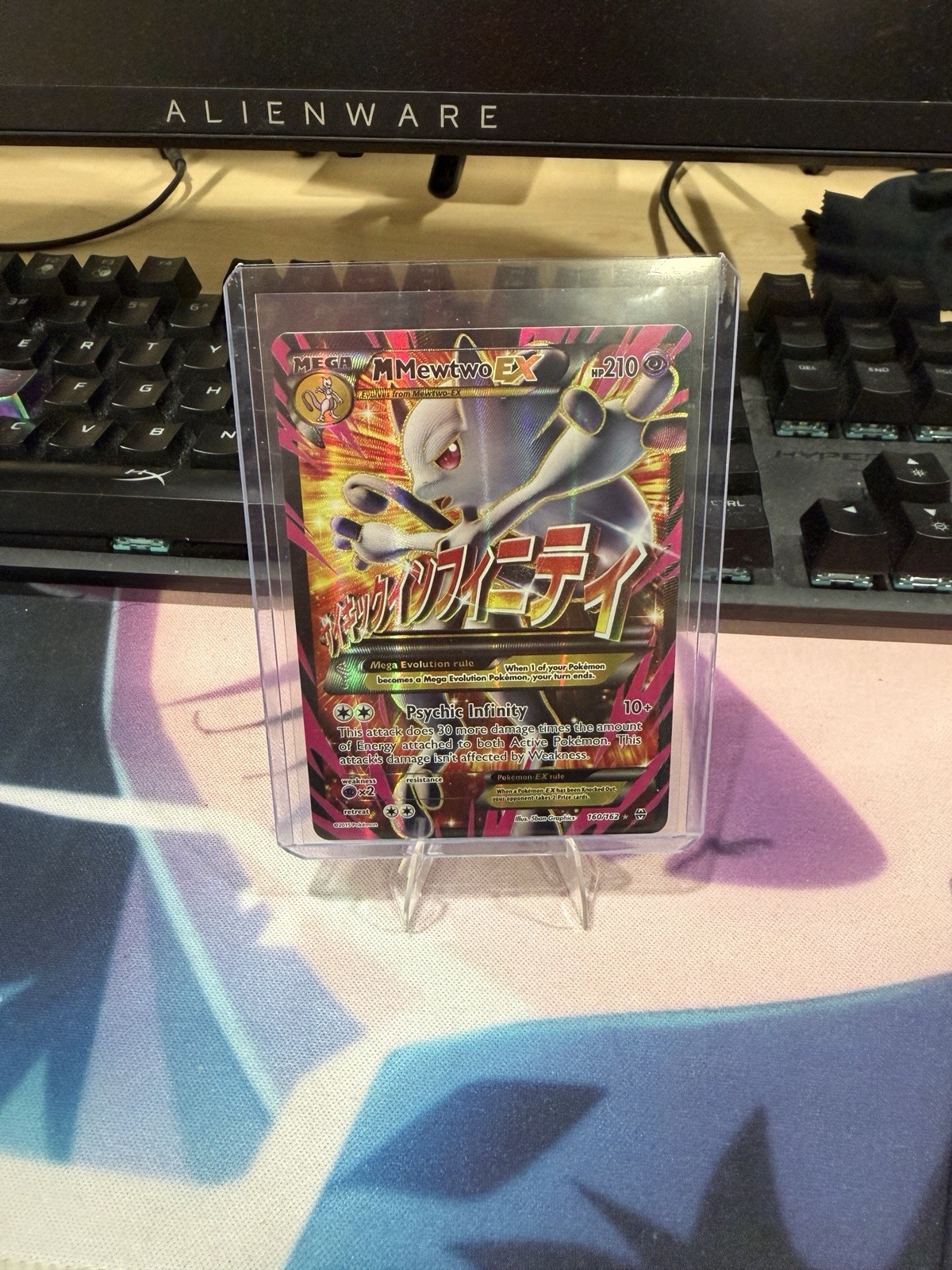 M Mewtwo EX Full Art Holo Card 160/162 Breakthrough NM Condition