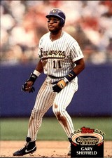 Gary Sheffield 1992 Stadium Club #309 Brewers FREE SHIPPING AutographDen