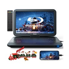 17.6" Portable Blu Ray DVD Player with 15.4" Large Screen, HDMI in/Out, Sync ...
