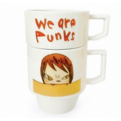 Yoshitomo Nara Plate & Mugs Set Let's Talk About Glory We Are Punks Pottery