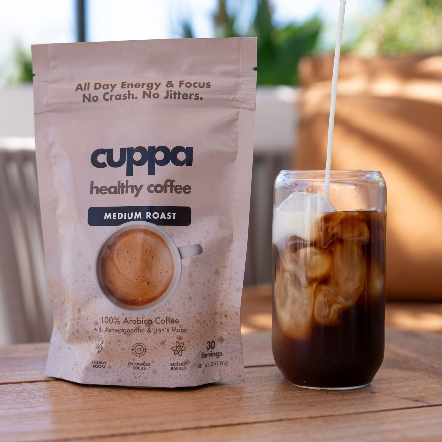 Cuppa Healthy Mushroom Insant Coffee with Lion's Mane & Ashwagandha for All D...