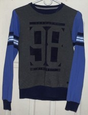 Sean John Long Sleeve Boys Size Large Gray/Blue 98 Crew Neck Sweatshirt