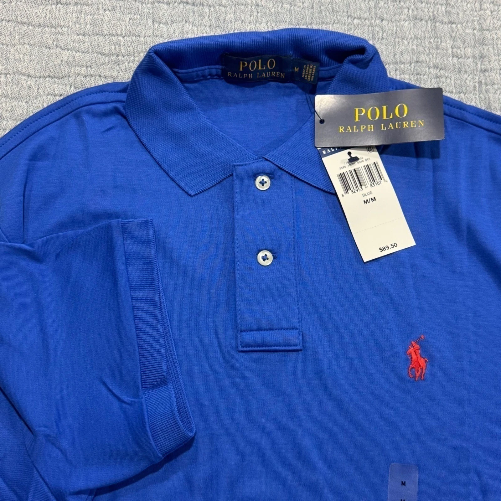 NWT Polo Ralph Lauren Golf Polo Soft Cotton Shirt Men's Medium Blue W/ Red Pony
Opens in a new windo