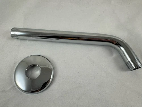 Signature Hardware SHSK83CP 8" Wall Mounted Shower Arm & Flange - Chrome - Picture 1 of 2