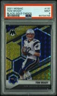 2021 Panini Mosaic Tom Brady Black Gold Choice /8 #137 PSA 9 (Pop 3, 3 Higher)